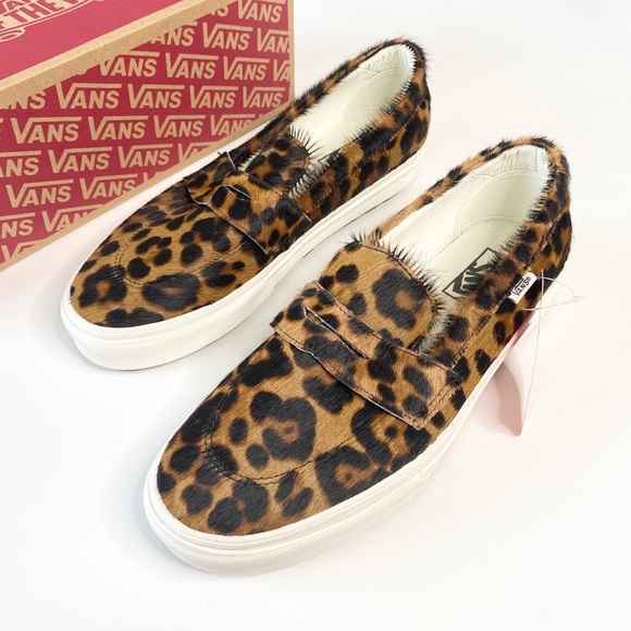 new Vans ☻︎ Calf Hair Slip On Sneaker ☻︎ Leopard - Picture 9 of 15